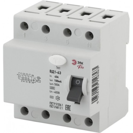 Protective shutdown device era Pro No-902-61 VD1-63 4P 40A 100m