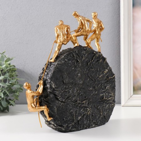 Souvenir Polystone "Rocks. Strength of Spirit" Gold 24.5x6.1x26 cm-2