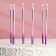 Candles in the cake "Royce. Gradient", 6 pcs, high, 13 cm, purple, pink, silver