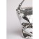 Bag Cross-Body Women's, genuine leather, Ludor silver, 22x8x16 cm