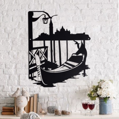 Panel "Venice" Black, 32.5x39.8cm