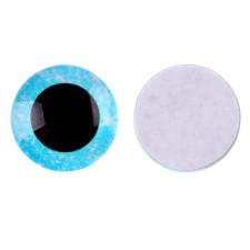 Elose -based eyes, set of 10 pcs., Size 1 pc. - 18 mm, blue color with sparkles