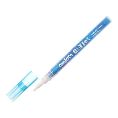 Flomasters 6 colors, Carioca Glitter, with sparkles, bullet -shaped node 1.0 mm, water -based ink, super -resistant tip-3