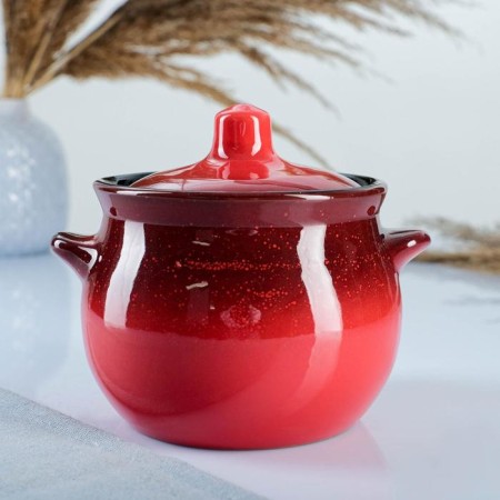 Ceramic Pikanto baking pot 0.65l / 12.5x11.5cm, red