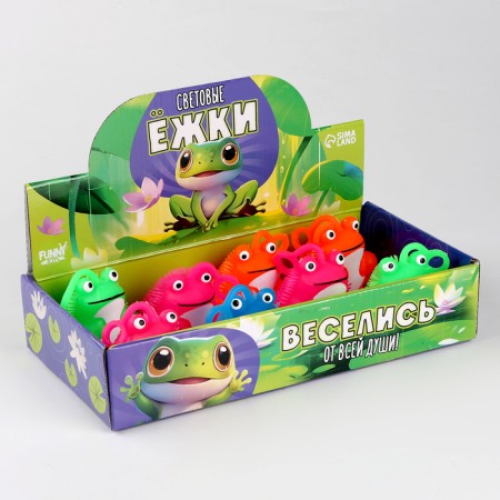 Bloody rubber hornet light “frog”, mix color, in showbox-7