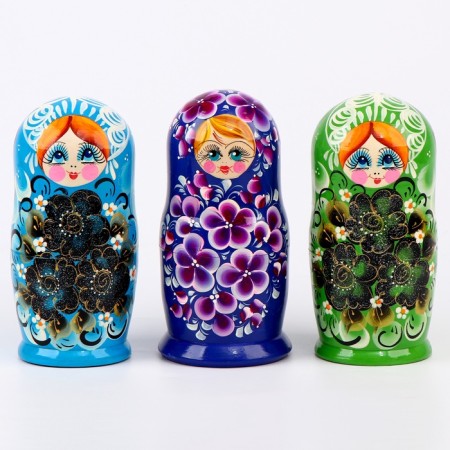 Matryoshka 7 in 1, painted, Mix colors-11