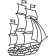 Wall panel made of wood, a prefabricated model, Ewa Design, a ship (sailboat)