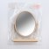 The mirror of the desktop "oval", the mirror surface is 9.5 × 12 cm, the color is beige