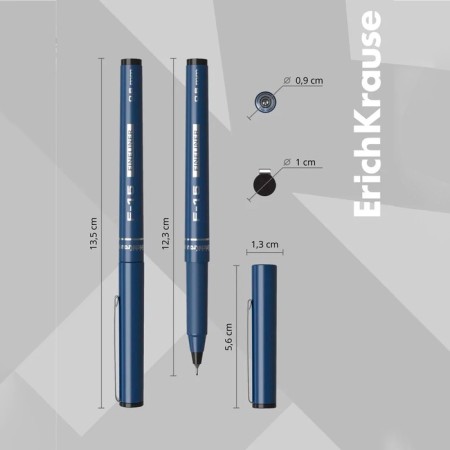 Capillary pen, erichkrause, "F-15 stick classic" node 0.6 mm color Black-3