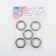Carabin ring is flat, d = 25/34 mm, thickness - 4.5 mm, 5 pcs, silver color