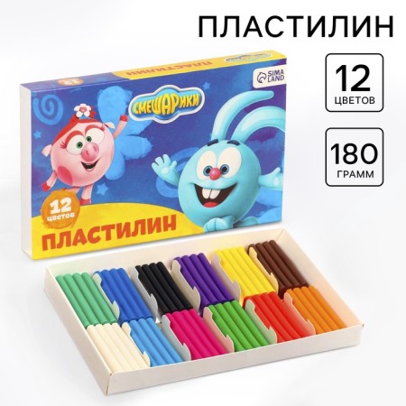 Plasticine Smeshariki, 12 colors, 180 g