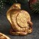 Figure "Snake Yin-Yang" burgundy with gilding, 6x5x4cm
