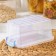 Food container Ricco, 900 ml, 18 × 11 × 8 cm, rectangular, transparent, blue color