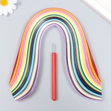 Quilling set of 260 strips width 1 cm long 38 cm, tool 