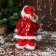 Santa Claus "in a suit with sequins, with a flashlight" moves, with a backlight, 28 cm, red