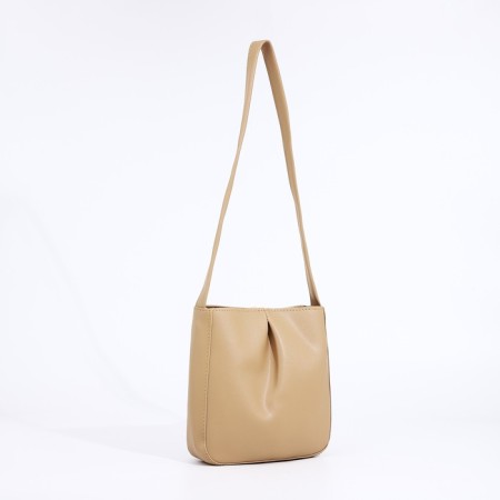 Cross-Bodi Bag on a zipper, beige color