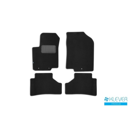 Rugs in the cabin Klever Premium Hyundai Solaris 2011-2016, hb., Sed., 4 pcs. (textile)