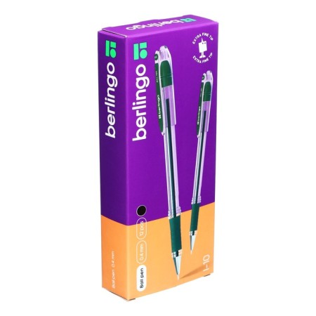 Ballpoint handle Berlingo I-10, black, 0.4 mm, rubber emphasis price per 1 piece.-8