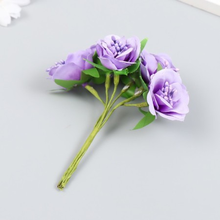 Decor for creativity "Flower with stamens" (1 set = 1 bouquet) in the bouquet 6 pcs mix 11x3 cm-3