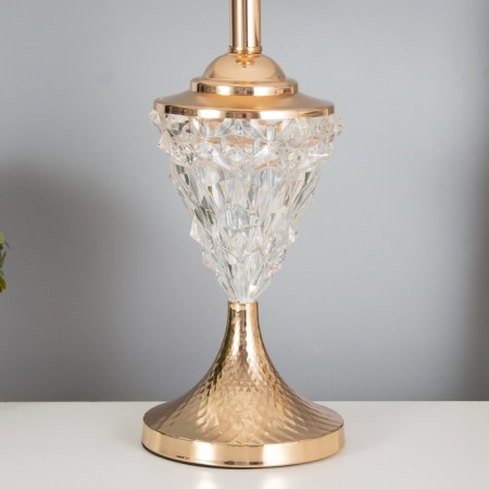 Table lamp "Samantha" 1x40W E27+backlight, gold 28x28x50cm-3