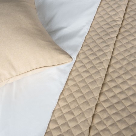 Kaspian set: covering 160 x 220 cm, pillowcase 40 x 40 cm - 2 pcs, beige color-3