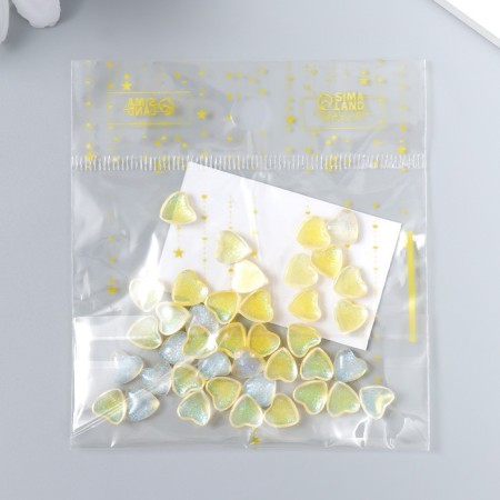 Decor for creativity Plastic "Hearts with brilliance" set of 40 pcs of transformer.-3
