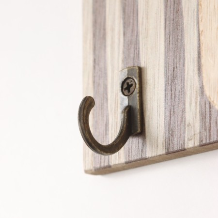 Decorative wood hooks "Abstraction. Rectangle. Flower" 1.5x19.5x23.5 cm-4