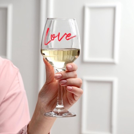 Бокал для вина «Love», деколь, 350 мл-1