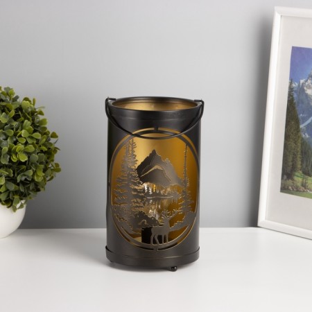 Lamp "Sunset in the Forest" LED 3HAAA Black 12x12x20.5cm-3