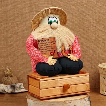 The amulet - Berendey in the hat, sits on the chest, "h = 32 cm, mix