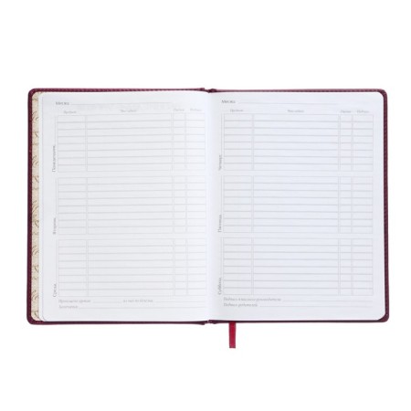 Universal diary for grades 1-11, 48 sheets, Velvet, solid cover, artificial leather, thermoting, liesse, Burgundia-6