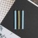Candles for the cake, blue and gold, 16 pcs., 5 x 6.5 cm.