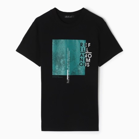 T -shirt male, black color, size 50
