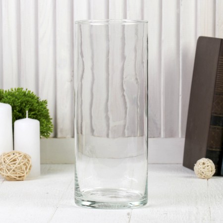 Armand-4 vase, cylinder, 10 × 25 cm, glass, transparent