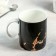 Porcelain mug "Marbl", 350 ml, black color