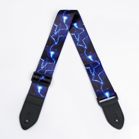 Belt for guitar, lightning, length 60-117 cm, width 5 cm-2