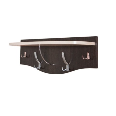 Wall hanger, 855 × 250 × 300 mm, wenge / oak milk