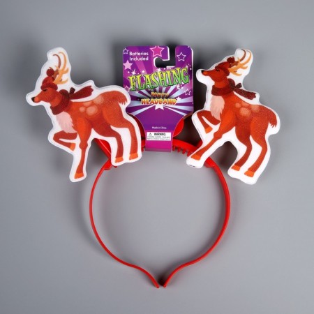 LED rim "deer" 18x16x3 cm, 2 LED, AG10X3 batteries (included), flicker, glow of multi-3