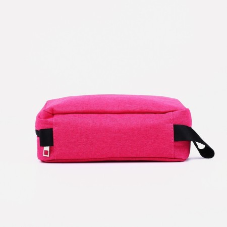 Cosmetic bag, 2 parts on lightning, with hook, pink color-1