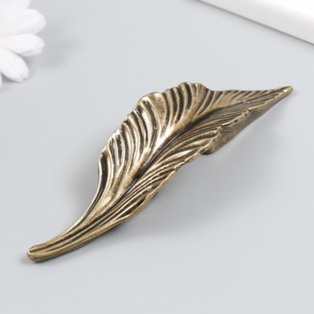 Handle for the box brass "leaves" set 2 pcs 3.5x13x2.4 cm-1