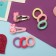 Caramel hair set (10 elastic bands 1.5 cm, 2 invisibility 3.5 cm) bunnies, pink