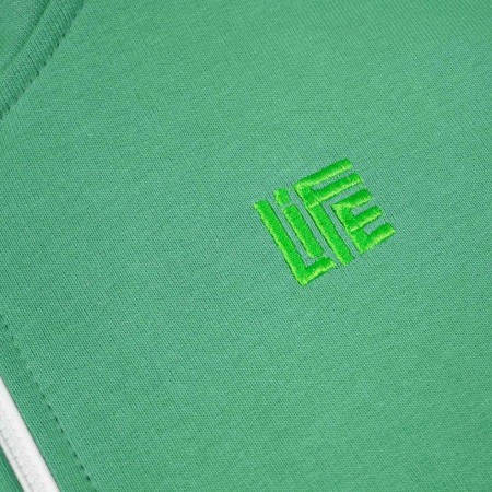Hood with a hood for a boy, height 128 cm, green color-3