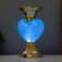Lava-lamp "Heart" LED 2W from batteries 3haa gold 12.5x10x20.5 cm