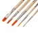 System Synthetics 5 pieces, calligrata No. 2 (round No.: 1, 2, 5; flat: No. 5, 8), wooden handle