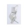Window handle, 38 mm, with a lock, with a button, metal, white