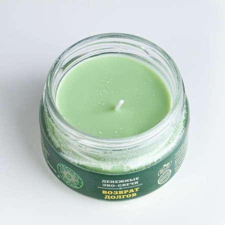 Eco-light magical "return of debts" from natural wax, 7x5 cm-1