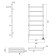 Domoterm electric heated towel rail "Orpheus" P7, 400x800 mm, with a shelf, right, bronze