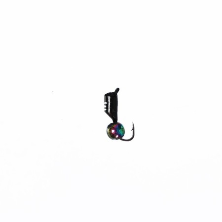 Mormyshka column black, white stripes + ball chameleon, weight 0.9 g-1