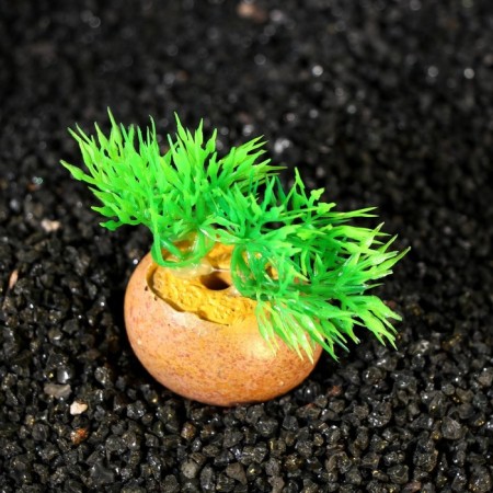 The artificial aquarium plant on stone, 5 x 4 x 7 cm-1