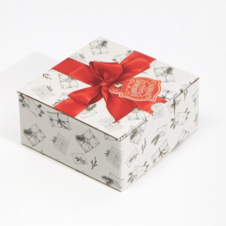 Folding box "Retro Post", 15 x 15 x 7 cm, new year-4